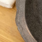 wohnfreuden Naturstein Waschbecken oval 80 cm