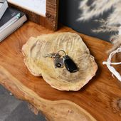 wohnfreuden Tablett aus fossilem Holz ca. 30 cm