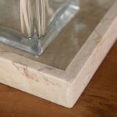 wohnfreuden Marmor Tablett Callo 24 x12 cm creme