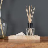 Deko-Marmor-Tablett 24 x 12 cm Stein Servierplatte weiss-beige recht-eckig Rand Bad günstig kaufen wohnfreuden
