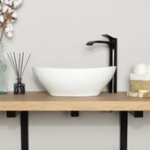 Keramik Waschbecken 40 cm Aufsatzwaschbecken Keramikbecken weiss oval modern Bad Wohnfreuden