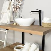 Keramik Waschbecken 40 cm Aufsatzwaschbecken Keramikbecken weiss oval modern Bad Wohnfreuden