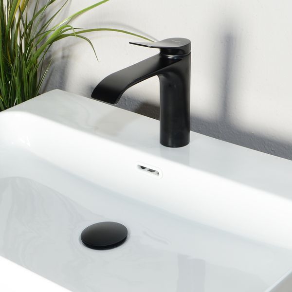 wohnfreuden hansgrohe Vivenis Einhebel-Waschtischmischer 110 mattschwarz