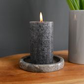 wohnfreuden Marmor Tablett Rano 13 x 13 cm grau