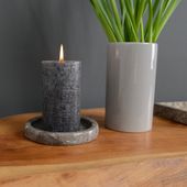 wohnfreuden Marmor Tablett Rano 13 x 13 cm grau