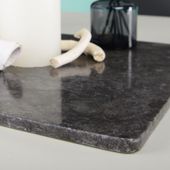 Deko-Marmor-Tablett 30 x 30 cm Stein Servierplatte schwarz quadratisch eckig flach Bad günstig kaufen wohnfreuden