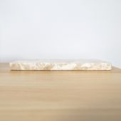 Deko-Marmor-Tablett 30 x 15 cm Stein Servierplatte weiss-beige recht-eckig flach Bad günstig kaufen wohnfreuden