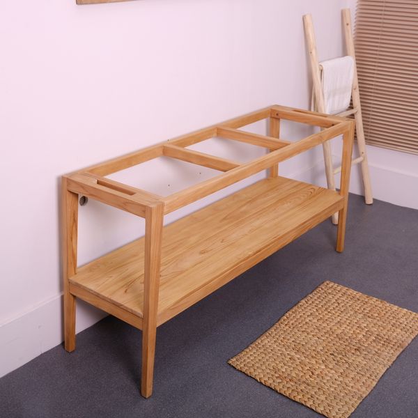 Teakholz Waschtisch Untergestell TITIN 160 cm breit