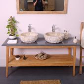 Waschtisch Untergestell Teakholz 160 cm günstig kaufen 4