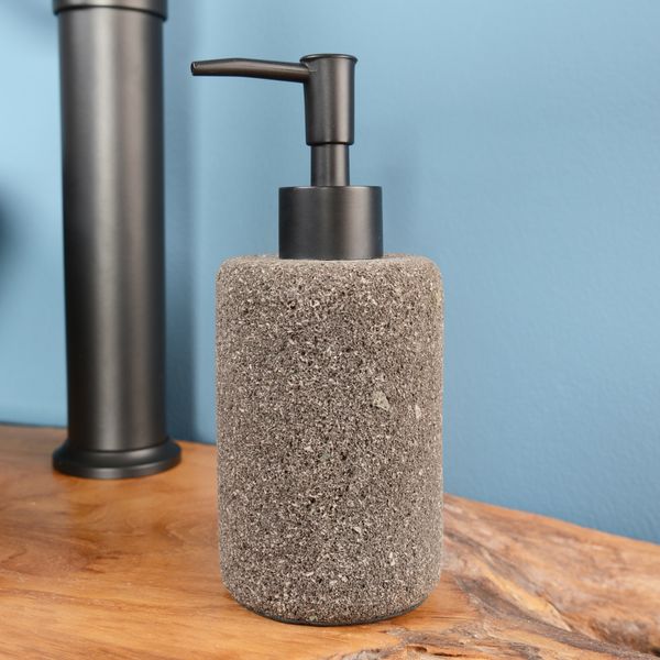 Stein Seifenspender Spülmittel schwarz Bad Küche kaufen