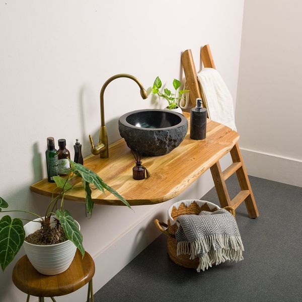 Teakholz Waschtischplatte ab 120 cm günstig kaufen