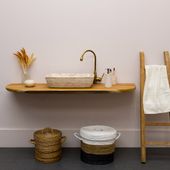 Teakholz Waschtischplatte ab 160 cm günstig kaufen 2