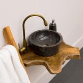Teakholz Waschtischplatte 60 cm günstig kaufen 1