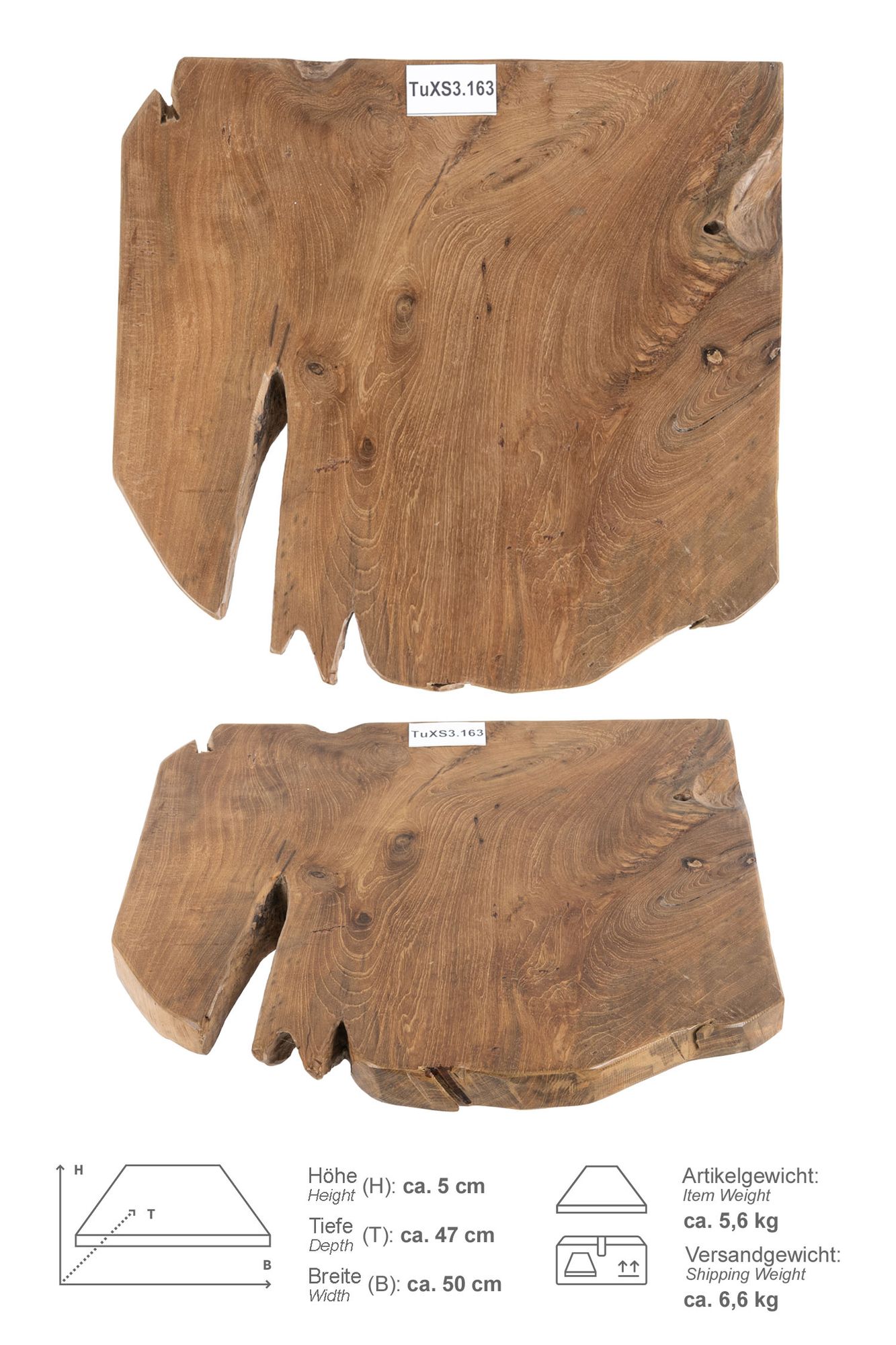 Holz Eck-Waschtischplatte LUXE 90° Gr. XS ab 40 cm lasiert TuXS3.163