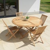 wohnfreuden Teakholz Gartentisch DAFFODIL
