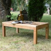 wohnfreuden Teakholz Beistelltischtisch CLOVER 90 cm