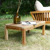 wohnfreuden Teakholz Beistelltischtisch CLOVER 90 cm