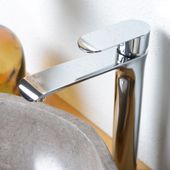 Mischbatterie Einhebel-Waschtisch-Mischer chrom Einhand Waschtischarmatur Bad für Steinwaschbecken Aufsatzwaschbecken Wohnfreuden