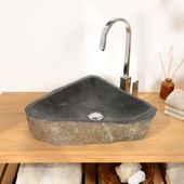 wohnfreuden Naturstein Waschbecken Megalith 50 cm
