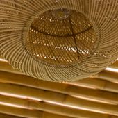Lampenschirm Hängelampe Deckenlampe Rattan 40 cm Lampe Wohnfreuden