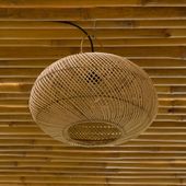 Lampenschirm Hängelampe Deckenlampe Rattan 40 cm Lampe Wohnfreuden