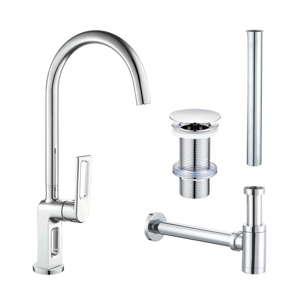 Set Waschtischarmatur Pop-Up Ventil Siphon kaufen