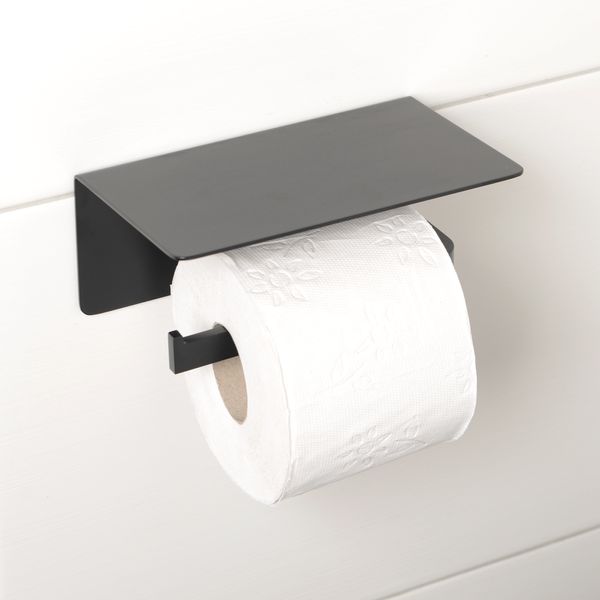 wohnfreuden Toilettenpapierhalter schwarz