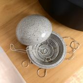 wohnfreuden Terrazzo Dose 12 cm grau