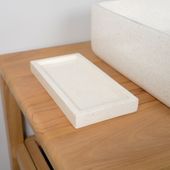 wohnfreuden Terrazzo Tablett cremé 24 x 12 cm