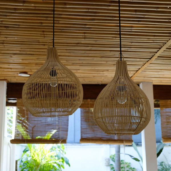 Lampenschirm KUBAH aus Rattan