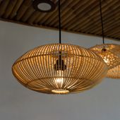 Lampenschirm Hängelampe Deckenlampe Rattan kaufen 1