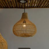 Lampenschirm Hängelampe Deckenlampe Rattan kaufen 1