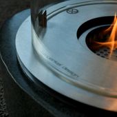 Wohnfreuden Ethanol Kamin Flussstein natur