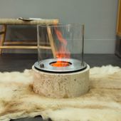 Bio Ethanol Kamin Feuerstelle Garten Terrasse creme kaufen 2