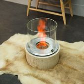 Bio Ethanol Kamin Feuerstelle Garten Terrasse creme kaufen 3