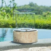 Bio Ethanol Kamin Feuerstelle Garten Terrasse creme kaufen 4