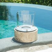 Bio Ethanol Kamin Feuerstelle Garten Terrasse creme kaufen 5
