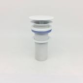 120 mm Waschbecken Pop-Up Ablauf-Ventil matt weiß kaufen 1