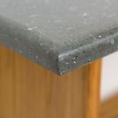 Wohnfreuden Teakholz Waschtisch ZEN 80 cm mit Natursteinplatte