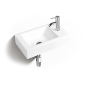 Keramik-Waschbecken weiss 46 cm eckig Bad kaufen 4