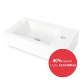 Keramik-Waschbecken weiss 46 cm eckig Bad kaufen 3