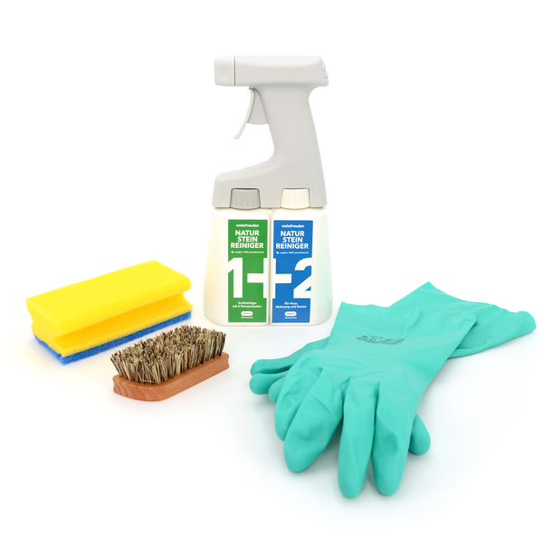Wohnfreuden Naturstein Reiniger Starter Set Außenbereich Terrasse Garten