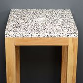 Waschtisch SMINI Teakholz mit Terrazzo Platte kaufen 4