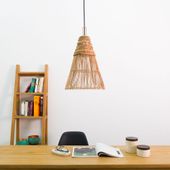 Lampenschirm Kapuas aus Rattan und Naturfaser Wohnfreuden