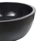 Badewanne aus Terrazzo rund 150 cm schwarz poliert wohnfreuden