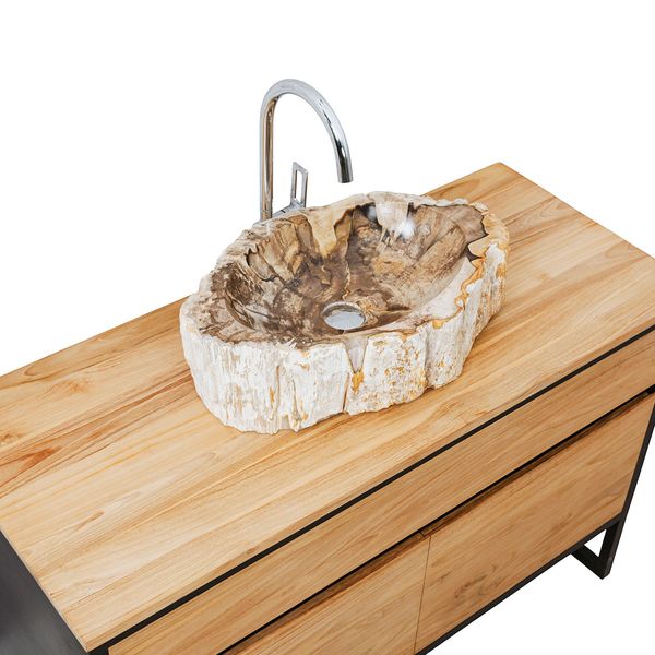 Fossiles Holz Waschbecken 56x37x16 cm
