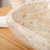 Marmor Erosi Waschbecken 60 cm creme Wohnfreuden