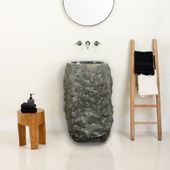 Marmor Standwaschbecken 90 cm anthrazit kaufen 5