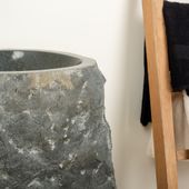 Marmor Standwaschbecken 90 cm anthrazit kaufen 4