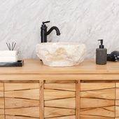 Erosi Marmor Waschbecken mit Naturkante 30 cm